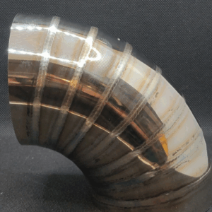 3.5 od Inch Pie .Cut .90 Degree Lobster Tail DIY Custom Downpipe.